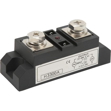 Relais statique industriel SSR DC vers AC avec voyant LED, entrée 3-32V, sortie 24-480V (1/5)