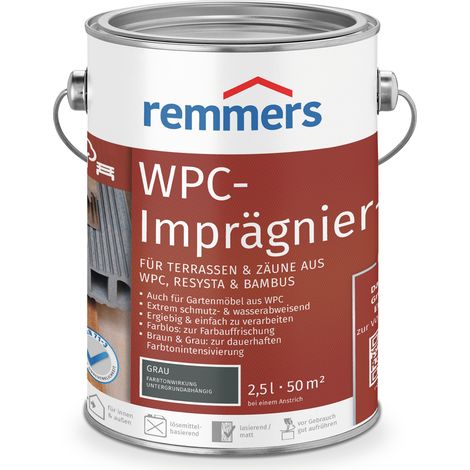 Remmers WPC-Imprägnier-Öl grau, 2,5 Liter, WPC Öl für innen und außen, für Terrassen, Zäune oder Gartenmöbel aus WPC, Resysta und Bambus geeignet (1/7)