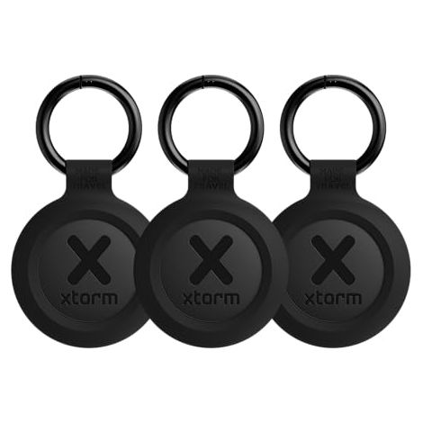 Xtorm TravelTag - Localizador de llaves y equipajes - Compatible con Apple Find My & Android - Rastreador Bluetooth - Impermeable IP64 - Negro - Juego de 3