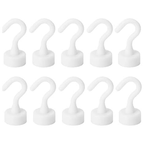 10 Stück Magnethaken, starke Magnete für Küche, Kühlschrank, Büro, Badezimmer, Garage, maximale Traglast der Magnethaken 5 kg - (1/5)