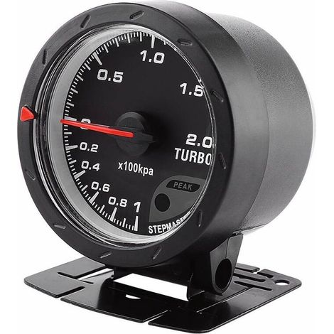 Compteur Pression Turbo Jauge de Pression Turbo de 60mm LED Coquille de Poussée Universel pour Voiture 0-200 Kpa