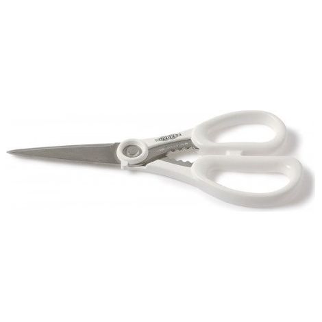 TIJERA MICRODENTADA . INOX - BLANCO / 8" - 20 CM. FUNDA - BRINOX