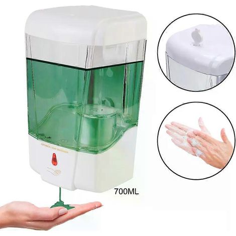 Berührungsloser Seifenspender mit Infrarotsensor, 700 ml, für Küche und Bad, Wandmontage (1/4)