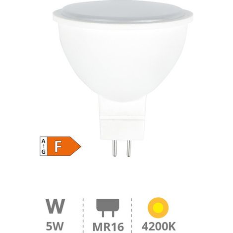 Lámpara LED dicroica 5W MR16 4200K 12V (1/3)