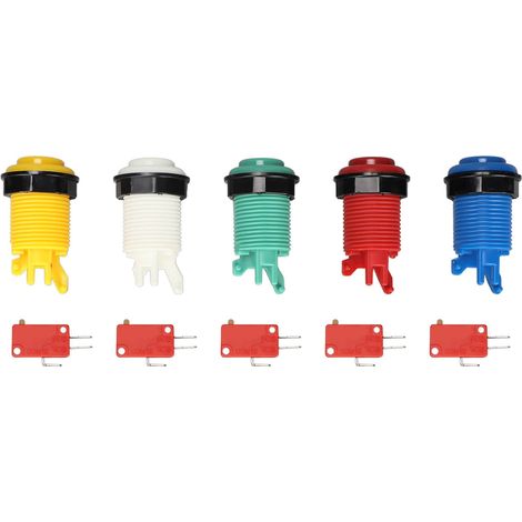 Bouton Arcade LED 28mm Illuminé, Interrupteur pour Manettes DIY - 5 Couleurs Disponibles (1/5)