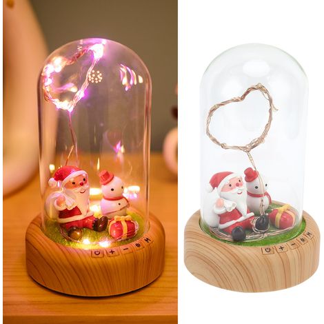 Veilleuse en ABS rechargeable par USB avec batterie 1200 mAh et dôme, idéale pour la décoration de la maison pendant les fêtes. (1/5)