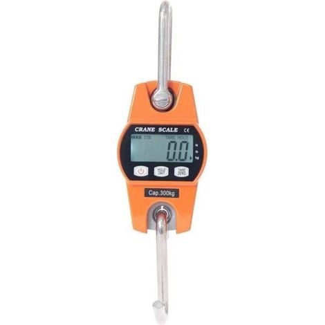 Peson Electronique 300kg Balance Crochet Suspendu Dynamomètre LCD Crochet Peseur Industrielle Pèse Poids 300kg/600lbs
