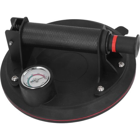 Ventouse à verre de 20 cm (8 pouces), capacité de charge de 200 kg (440 lb), poignée et porte-verre à vide industriel avec manomètre. (1/5)