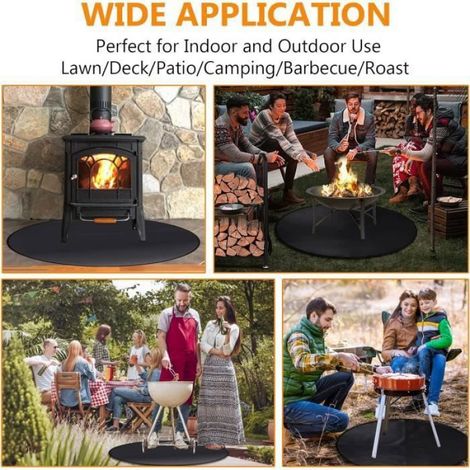 Tapis Anti Feu - Rond 91 cm - Protection Sol Barbecue Extérieur Foyer Brasero - 1 Pièce (1/4)