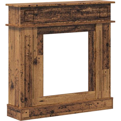 Kaminumrandung Altholz 102 x 26 x 100 cm Holzwerkstoff vidaXL (1/5)