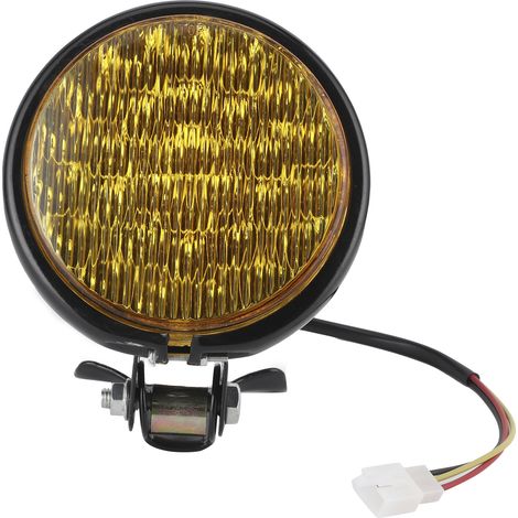 Phare LED jaune étanche pour moto 12V, feu de route/croisement universel (1/5)