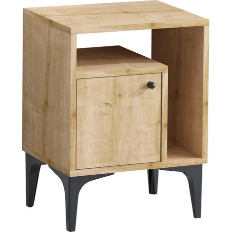 Nachttisch aus Holz "Nuno" - 40 x 35 x 55 cm - Beige