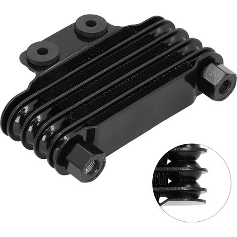 Radiateur de refroidissement d'huile moteur en alliage d'aluminium universel pour motos tout-terrain et pit bikes 125 à 250 cm³, noir (1/5)