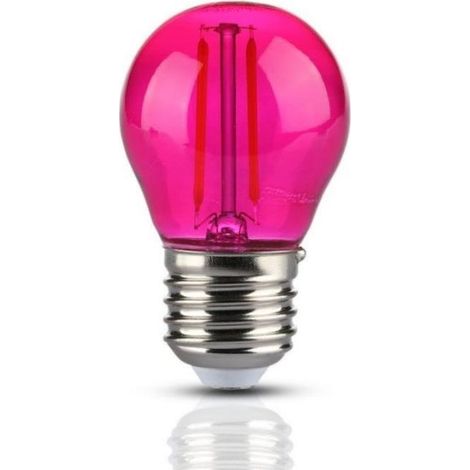 Ampoule LED E27 Filament 2W G45 Rose - SILAMP (1/2)
