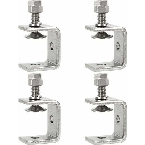 Pince Robuste Acier Inoxydable,4PCS Serre-Joints C,0-25mm Pince C Robuste,Pince Fixation Travail Bois,Tiger Clamp avec Large Mâchoire pour Travail Bois Bricolage, Soudage,l'Ébénisterie