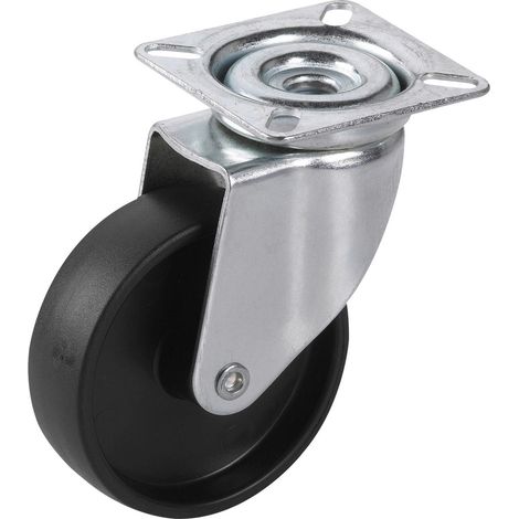 DÖRNER + HELMER Lenkrolle Kunststoff-Rad schwarz 50 mm 35 kg (1/2)