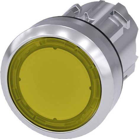 Siemens 3SU10510AB300AA0 3SU1051-0AB30-0AA0 Bouton-poussoir lumineux à rappel actionneur plat, collerette métal, finiti (1/2)
