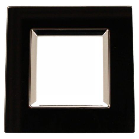 Placca Quadrata In Vetro Temperato MBL 2M Nero Compatibile Bticino Living