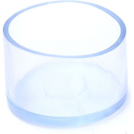 Lot de 12 Embouts de Pieds de Chaise Ronds en PVC Anti-Rayures, 4,0 cm, 40 mm, Transparents (1/3)