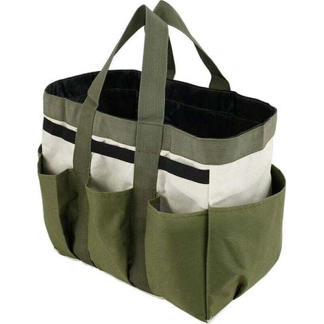 Sac de Rangement Outils Jardin 8 Poches Tissu Oxford Robuste Intérieur Extérieur Cadeau Hommes Femmes (1/4)