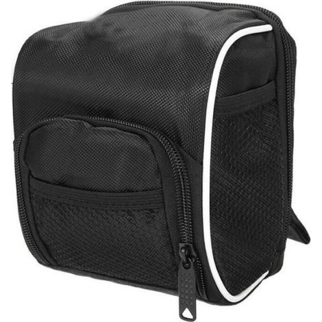 Sacoche De Guidon - Pour Vélo - Noir - 12 L - Avec Housse De Pluie Et Sangles Autocollantes - 1 Pièce (1/4)