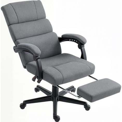 Fauteuil de bureau rembourré en velours, réglable en hauteur, avec roulettes, couleur grise (1/5)