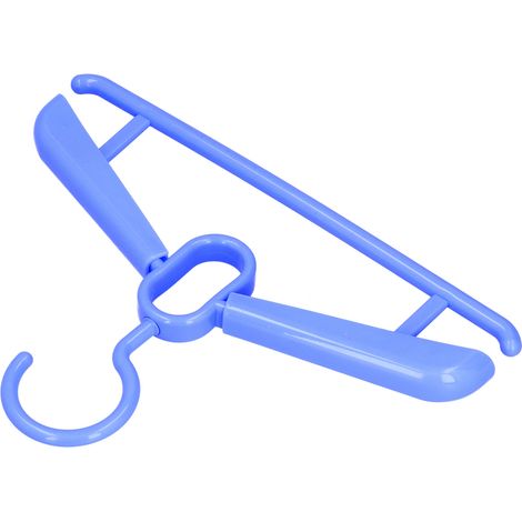Lot de 6 cintres rétractables pour vêtements, vestes, pantalons, chemises et robes, étendoir à linge pour balcon (bleu) (1/5)