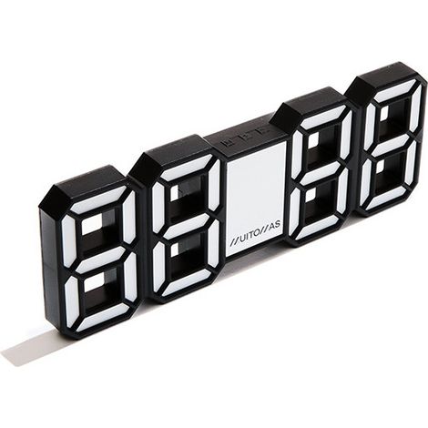 Muitomas NEONCLOCKWH Wecker Schwarz, Weiß (1/2)
