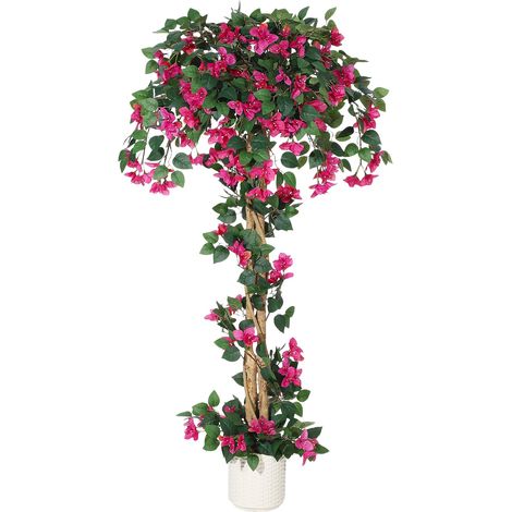 Plante Bougainvillier Artificielle Réaliste en Pot Blanc – Fleurs Détaillées, Résistante UV, Décoration Intérieure/extérieurérieure, Maison, Bureau, Mariage, Entretien Facile – 5FT (1/5)