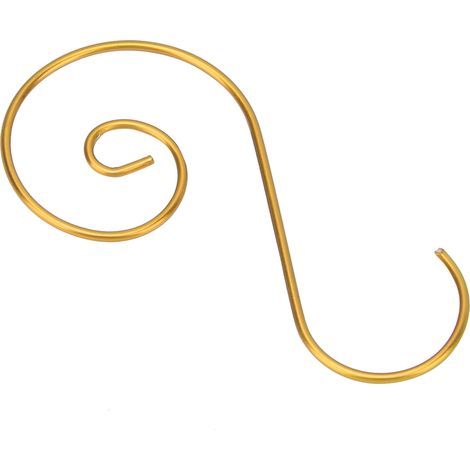 60 Stück Mini-S-förmige Metallhaken für Weihnachtsdekoration und vielseitiges Aufhängen (Gold) (1/5)