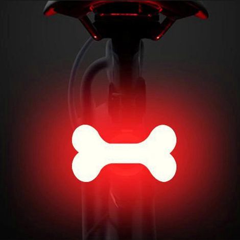 Superhelle LED-Fahrradlampe, Vorder- und Rücklicht für Rennräder, Mountainbikes und Fahrräder --Bone (1/5)