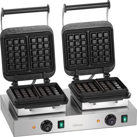 Appareil à Gaufre Double Bruxelles - 60 x 100 mm - (H)32 mm - Bartscher (1/4)