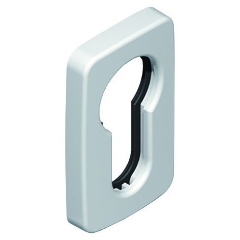 Rosace pour cylindre européen - CROISEE DS Blanc 9016 Clé I