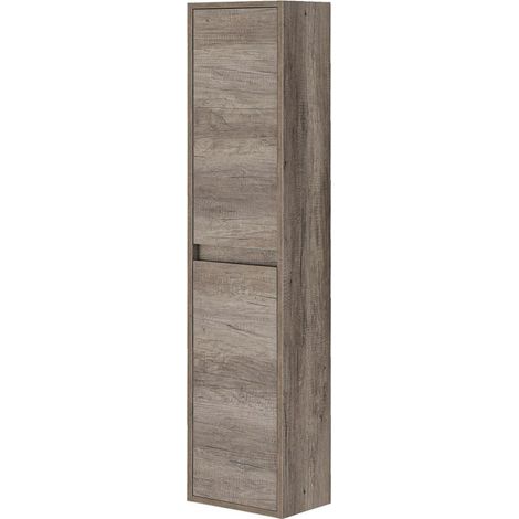 Colonna bagno sospesa H. 140 cm 2 ante serie Oasi rovere in kit di montaggio (1/5)