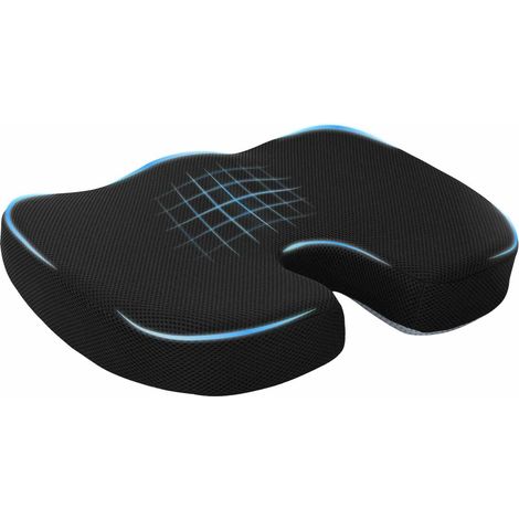 Almohada para el asiento Color sólido Negro 47 x 36,5 x 8 cm vidaXL
