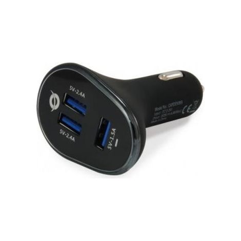 CONCEPTRONIC KFZ-Ladegerät 3Port 31W,3xUSB-A sw