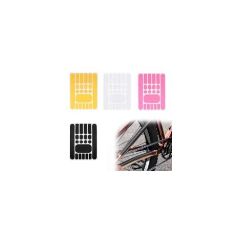 Adecuado para el juego de pegatinas para bicicleta Lntyq de 4 piezas, pegatinas protectoras para cuadro de bicicleta, película protectora para bicicleta, disponible en cuatro colores, protector de cua