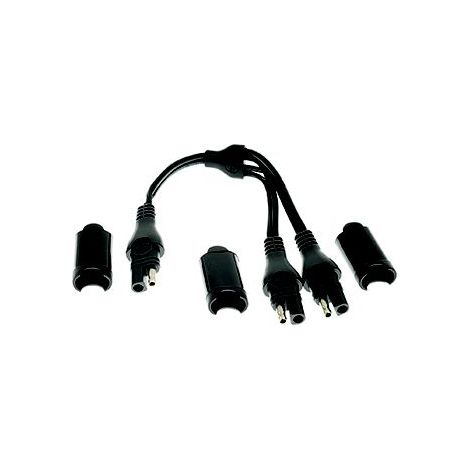 Adapter für Tecmate Ladegerät Y-Trennstück, SAE-In in 2x SAE-Ausgänge mit Sicherungen. Herkunft O05. Xteo15. -pl