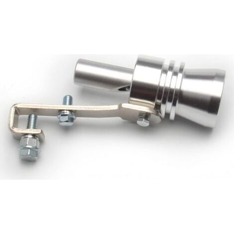BUNTHAUS PA Auspuffpfeife, Turbo-Simulator, universeller Auto-Schalldämpfer, Aluminium-Pfeife, Turbo-Sound-Simulator, universeller „Turbo“, für Auto-Auspuffrohr, für Durchmesser 56–85 mm (1/4)