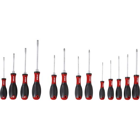 STIER Schraubendreher-Satz Big Pack 13-teilig mit Schlitz-, Phillips-, Pozidriv- und Torx-Schraubendreher, 3K-Kraft-Griff mit balligem Heftende, mit SilverTip-Spitze (1/5)