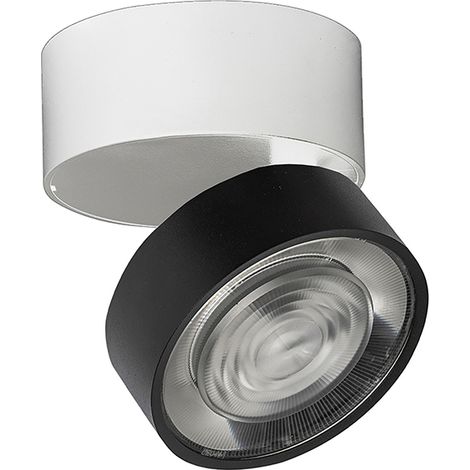 Hole - Applique/Plafoniera LED 13W 3000K CRI90 IP20 ottica 38° dimmerabile, in alluminio, finitura bianco/nero - Rossini Group (1/5)