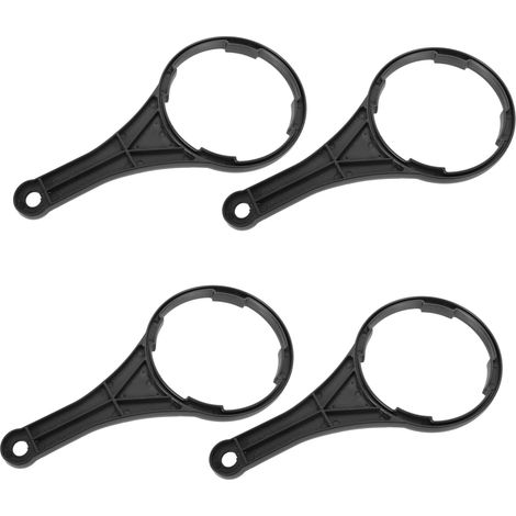 Clé pour Purificateur D'eau en Plastique Noir, Lot de 4 Pièces, Production de Précision, Évite les Fissures pour Boîtier de Filtre à Eau Domestique (1/5)