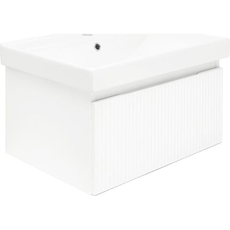 Swiss Aqua Technologies Badezimmermöbel mit Waschbecken SAT Evolution 58x30x44,8 cm Mattweiss (SATEVO60WMU1)
