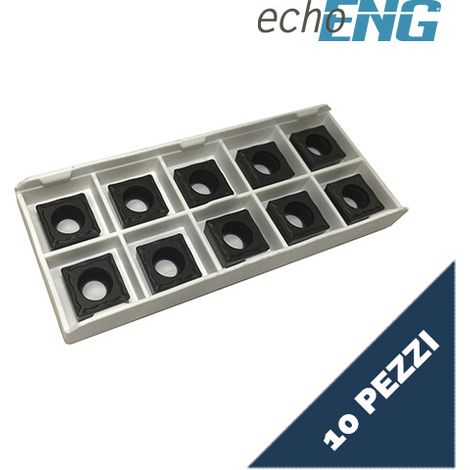 Inserti placchette metallo duro tornio tornitura 10pz INDUSTRIALI SCMT120408 (1/2)