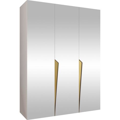 Armoire Hartford 614, Blanc, 202x150x52cm, Portes d'armoire: Avec des charnières, Nombre d'étagères: 0 (1/5)