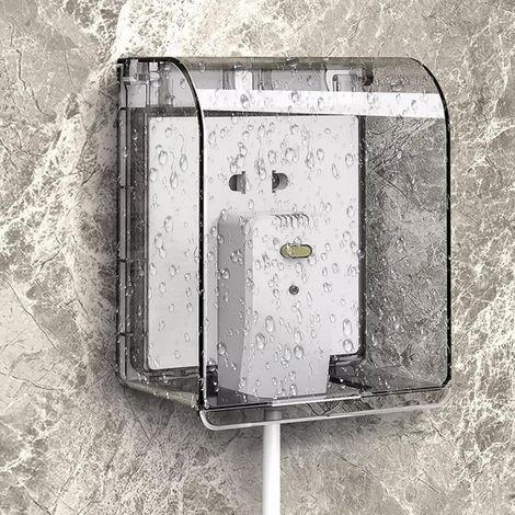 Protection étanche pour prise de courant Kamanan 86 type 12,2 × 10,8 × 7,3 cm prise de courant couvercle étanche couvercle de prise de courant couvercle interrupteur pour salles de bains et cu (1/5)