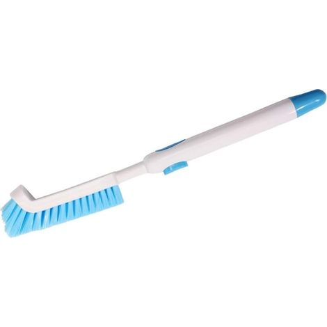 Brosse de nettoyage d'angle – Brosse de nettoyage d'angle d'évier en plastique avec manche extensible (1/5)