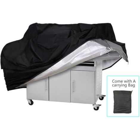 Housse pour Barbecue,Housse résistante pour Barbecue gaz en 210D Tissu Oxford résistant aux poussières et imperméable,Couverture de Barbecue avec Sangles Autocollantes (100X60X150 cm) (1/5)