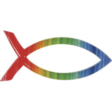 Motif de cire Poisson arc en ciel, 4x2cm, 1 pce. (1/2)