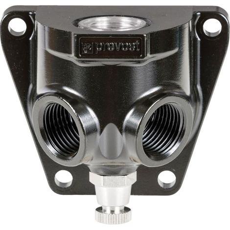 Prevost – Support mural double à filetage femelle G 1/2 – Pression 16bar – Température -20°C à +80°C – Raccord pour compresseur